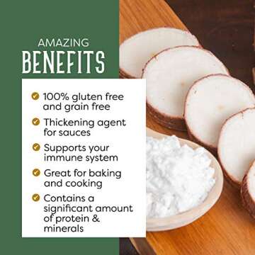 Arrowroot Starch Powder, 2lb Gluten Free, Pure Arrow Root, Paleo, Non-GMO, Batch Tested, Product of ...