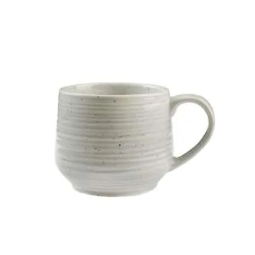 Sango Siterra Artist's Blend 17 oz. Stoneware Mug Set – Service for 4, Rustic Design, Assorted Colors, Scratch-Resistant, Microwave & Dishwasher Safe, for Everyday Dining & Entertainment