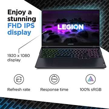 Lenovo Legion 5 Gaming Laptop - Ryzen 7, 16GB RAM, RTX 3050Ti
