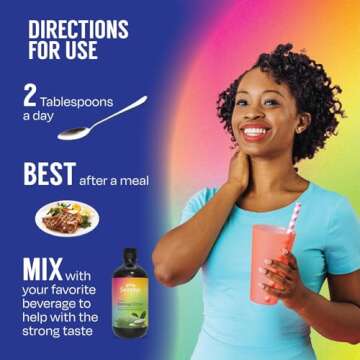 Soursop Bitters Liquid with Soursop Leaves for Digestive Support & Immune Health by Serene Herbs, Organic Herbal Blend with Black Seed, Moringa, Ashwaganda, Senna, Goat Weed & Ginger 16 fl oz |