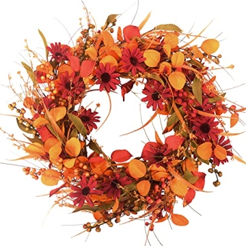 AOLIGE 22" Autumn Wreath for Home Decor