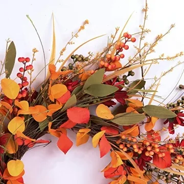 AOLIGE 22" Autumn Wreath for Home Decor