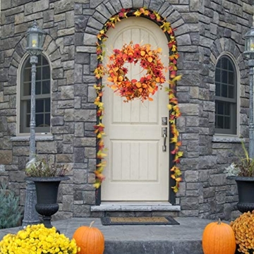 AOLIGE 22" Autumn Wreath for Home Decor