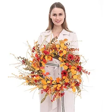AOLIGE 22" Autumn Wreath for Home Decor