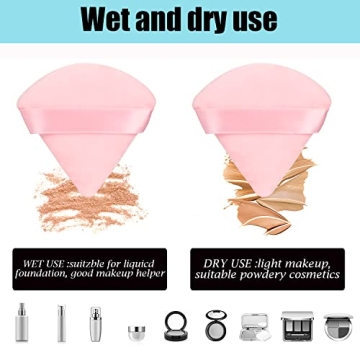 8 Pcs Cotton Powder Puff Set for Flawless Makeup Application