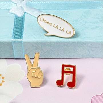 MeliMe Cute Cartoon Brooch Pins Enamel Brooches Lapel Pins Badge for Women Clothes Backpack Bag Decorative (brooches pins 12)