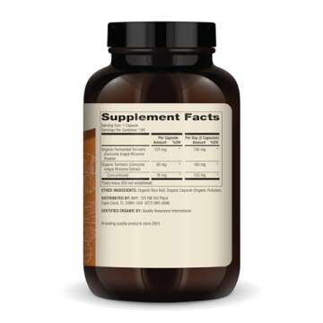 Dr. Mercola Organic Fermented Turmeric Capsules - 180 Non-GMO Capsules for Inflammation Support