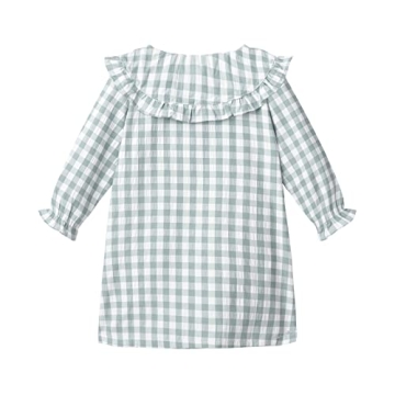Mud Kingdom Toddler Girls Cute Plaid Pajamas Dress