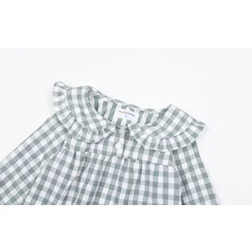 Mud Kingdom Toddler Girls Cute Plaid Pajamas Dress