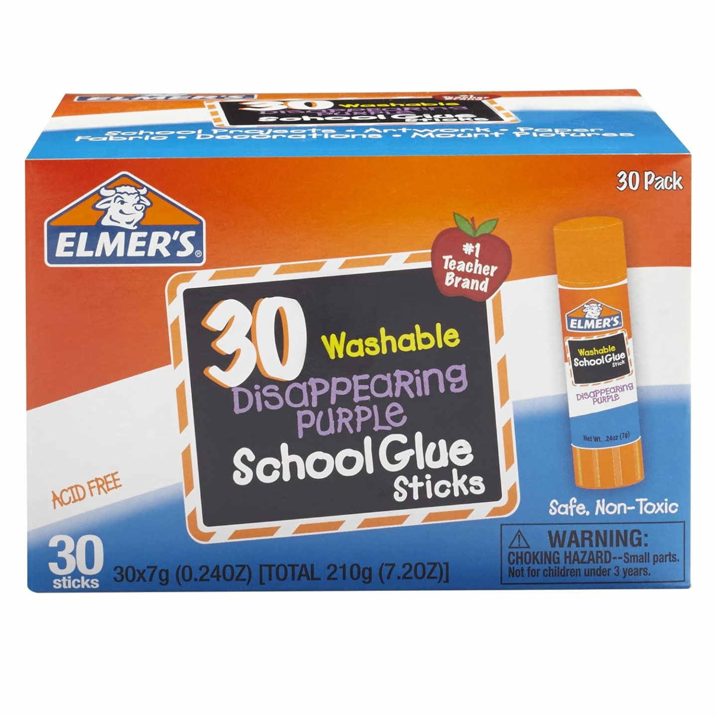 Elmer's Purple School Glue Sticks – 30 Count