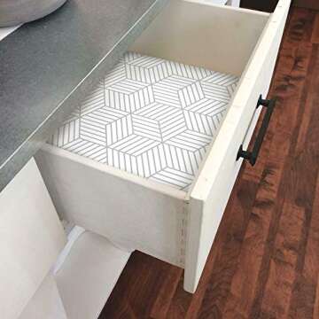 RoomMates RMK10705WP Metallic Silver Striped Hexagon Peel and Stick Wallpaper