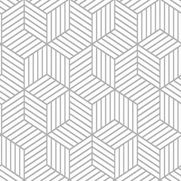 RoomMates Metallic Silver Striped Hexagon Wallpaper