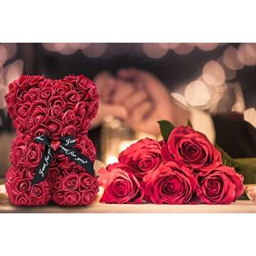 Rose Bear-Rose Teddy Bear-There are More Than 250 Flowers on Each Rose Bear, which is Perfect for An...