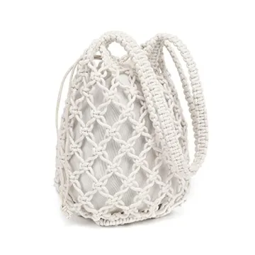 Stylish Woven Bucket Handbag for Summer Fun