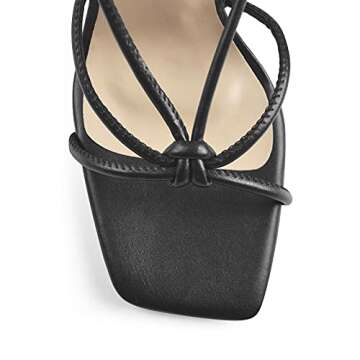 LISHAN Women's Block High Heels Gladiator Sandals