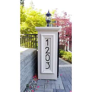 NACH 6 inch Black Floating House Numbers for Easy Installation