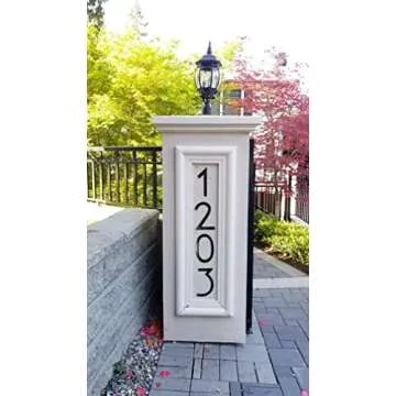 NACH 6 inch Black Floating House Numbers for Easy Installation
