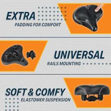 Bikeroo Wide Cruiser Saddle for All Styles of Cycling