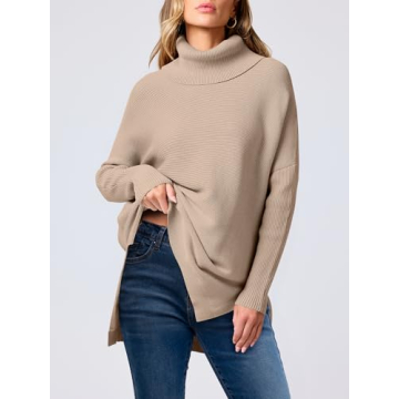 Stylish Oversized Turtleneck Sweater for Women