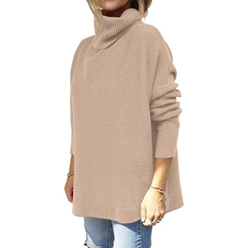 Stylish Oversized Turtleneck Sweater for Women