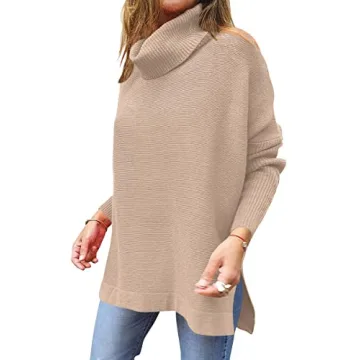 Stylish Oversized Turtleneck Sweater for Women