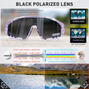 KAPVOE Polarized Cycling Glasses for Men and Women