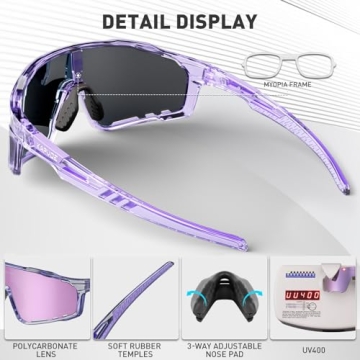 KAPVOE Polarized Cycling Glasses for Men and Women