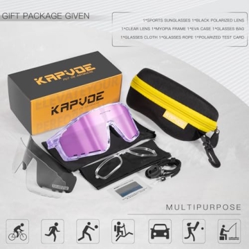 KAPVOE Polarized Cycling Glasses for Men and Women