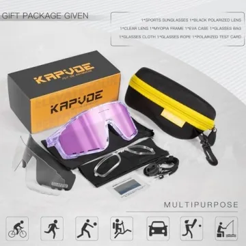 KAPVOE Polarized Cycling Glasses for Men and Women