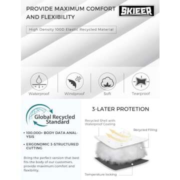 Skiier Girls' Winter Jackets - Windproof & Waterproof