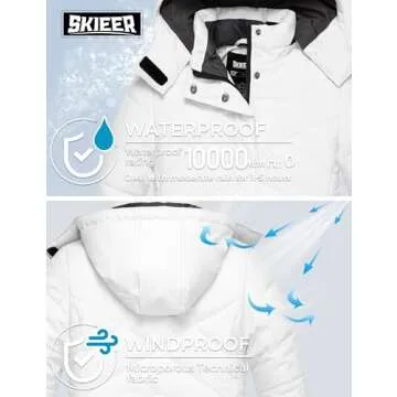 Skiier Girls' Winter Jackets - Windproof & Waterproof
