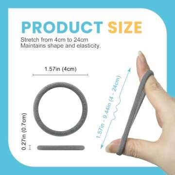 HOYOLS Soft Thick Seamless Soft Hair Ties, Ponytail Scrunchies Head Bands No Damage Crease for Women Girls Kids Ponytail Holder 100 Pieces (Brunette Brown Set)