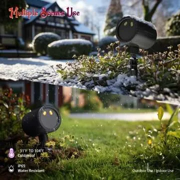 Halloween Light Projector Outdoor, 6 Rotating Dynamic Horror Hallomas Pattens LED Projection, Waterproof Outdoor Halloween Holiday Decorations with Remote for Patio Garden Wall Gate