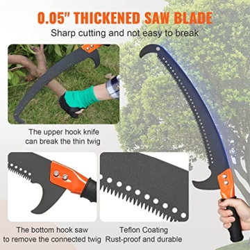 VEVOR Manual Pole Saw for Effortless Pruning Up to 27 Feet