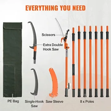 VEVOR Manual Pole Saw for Effortless Pruning Up to 27 Feet