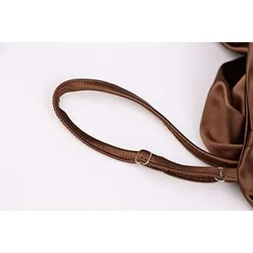 Meladyan Women Bustier Corset Top Y2K Spaghetti Strap Satin Cowl Neck Zip Back Boned Crop Cami Top Sexy Club Party Wear