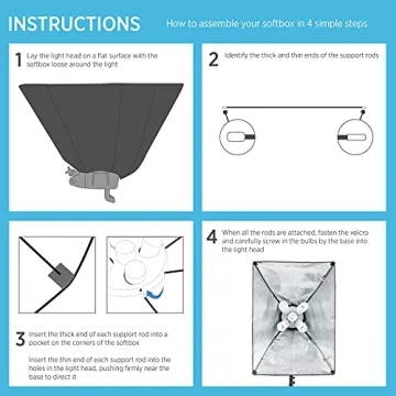 Fovitec 3-Light Fluorescent Studio Kit for Photography & Vlogging