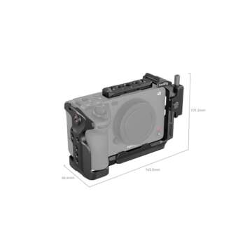 SmallRig Cage for Sony FX30 FX3 with Cable Clamp for HDMI, Classic Bright Black Surface, Included Cold Shoe and NATO Rail, Modular Design Compatible with Original XLR Handle
