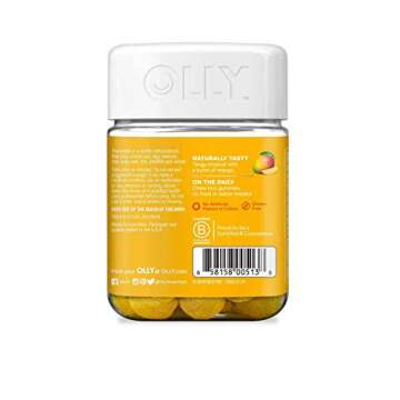 OLLY Probiotic Immune and Digestive Health One Billion Live Cultures A Dietary Supplement in Tropical Mango Flavor - 50 Gummies (Pack of 2)