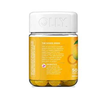 OLLY Probiotic Immune and Digestive Health One Billion Live Cultures A Dietary Supplement in Tropical Mango Flavor - 50 Gummies (Pack of 2)