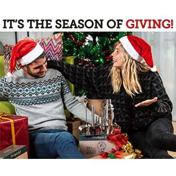 Mixology Bartender Kit: 9-Piece Bar Set Cocktail Shaker Set with Elegant Metal Stand