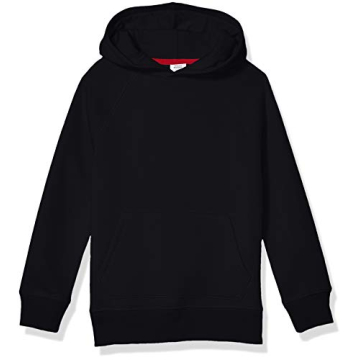 Amazon Essentials Boys' Fleece Pullover Hoodie - Cozy & Stylish | Black XS