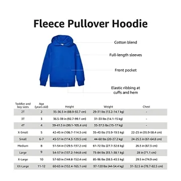 Boys' Fleece Pullover Hoodie - Amazon Essentials XS