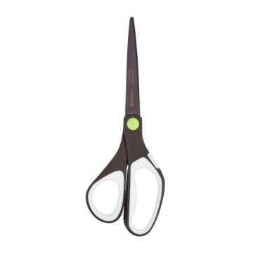 Scotch 278188 Titanium Non-Stick Scissors - 20 cm, Brown with Assorted Accent Colours (Dot Colour Will Vary), 1 Pair (1468TNS-MIX)