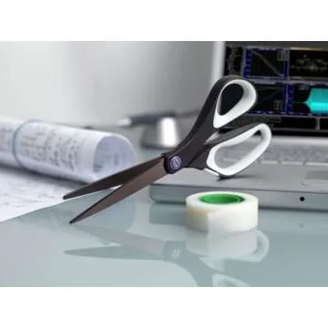 Scotch 278188 Titanium Non-Stick Scissors - 20 cm, Brown with Assorted Accent Colours (Dot Colour Will Vary), 1 Pair (1468TNS-MIX)