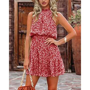 Chic Floral Summer Dress for Women – Boho Romper & Halter Style