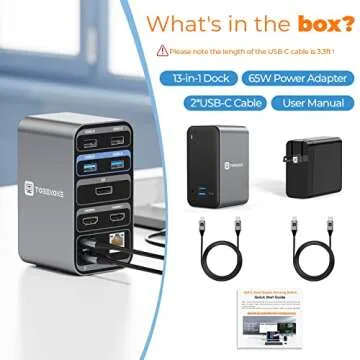 USB C Docking Station for Dual Monitors & More