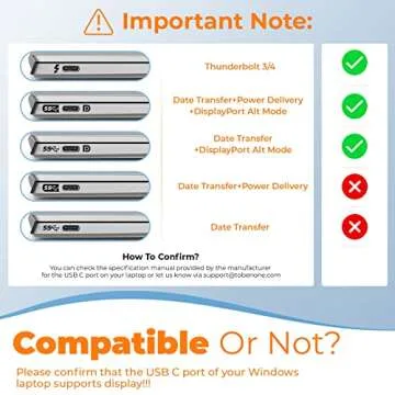 USB C Docking Station for Dual Monitors & More