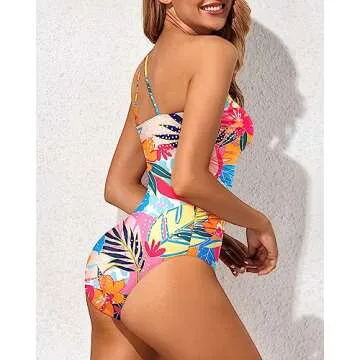 Stylish One Shoulder One Piece Swimsuit for Women
