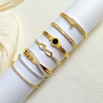 Gold Nail Bangle Bracelet for Women - Gift of Love